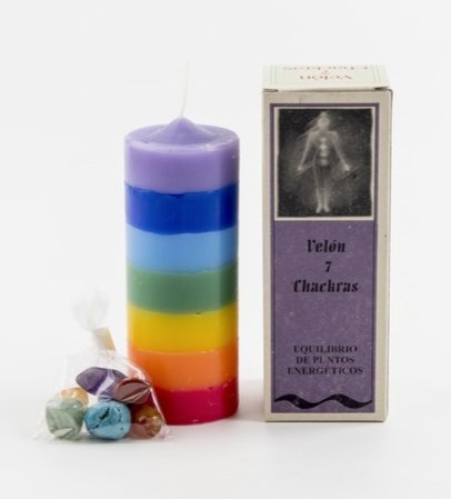 Velón 7 Chakras + minerales