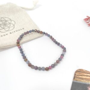 Pulsera Rubí y Zafiro Facetada