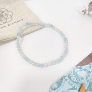 Pulsera Aguamarina Facetada