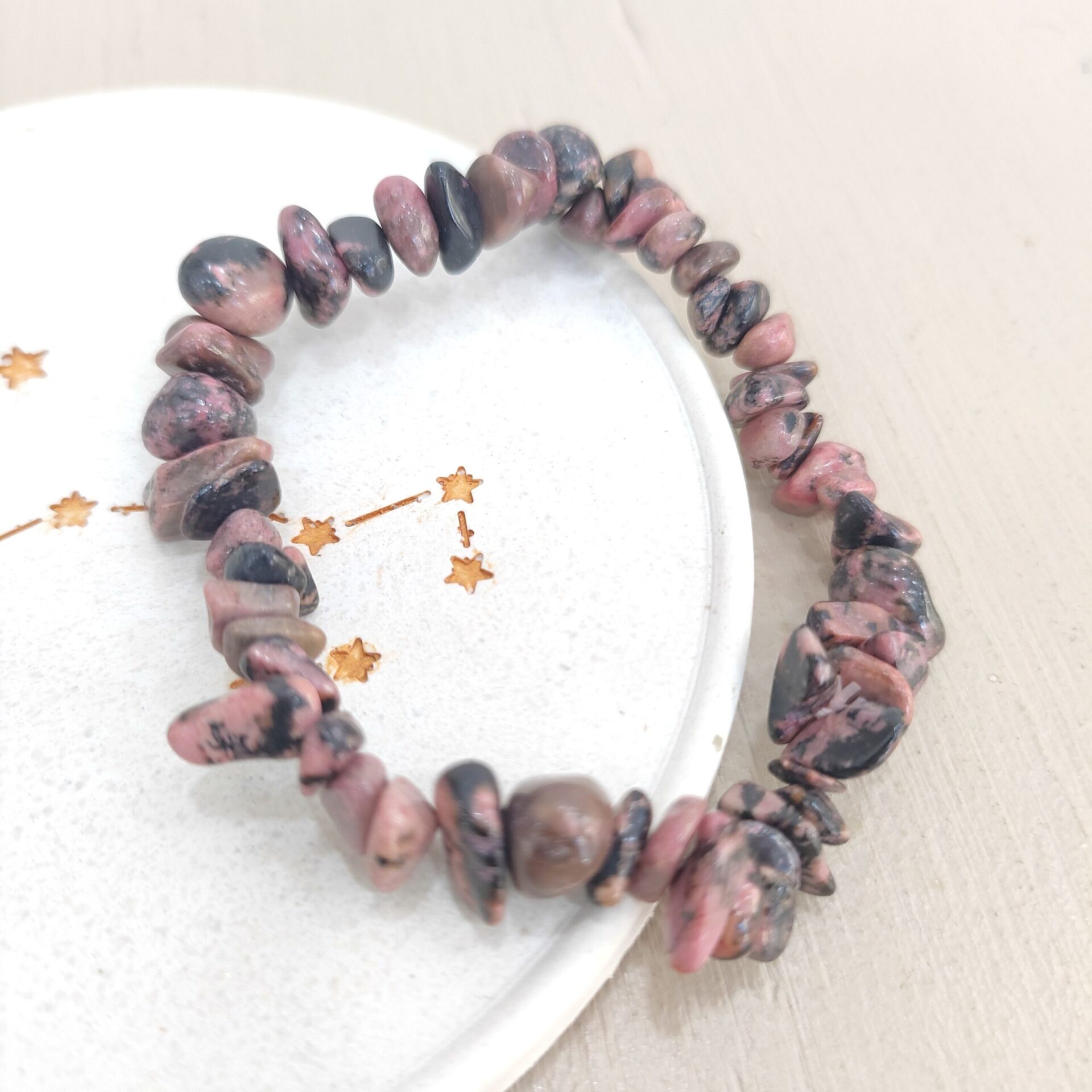 Pulsera Rodonita chip