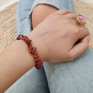 Pulsera Jaspe Rojo Chip