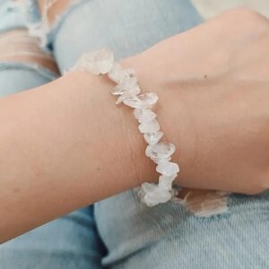 Pulsera Cuarzo Transparente chip