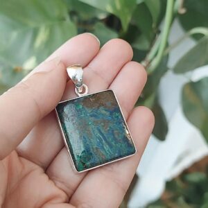 Colgante AzurMalaquita. Plata