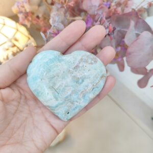 Corazón de Aragonito Azul