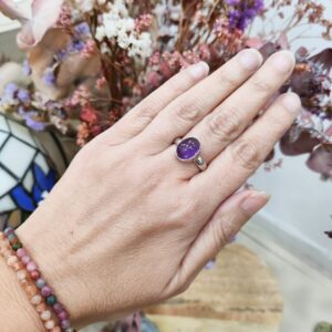 Anillo Amatista. Plata adaptable
