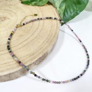 Colgante Choker Turmalina multicolor