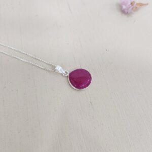 Colgante Rubí plata