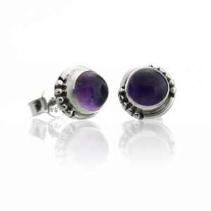 Pendientes Amatista plata