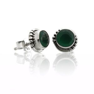 Pendientes Esmeralda plata