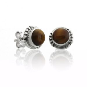 Pendientes Ojo de Tigre plata