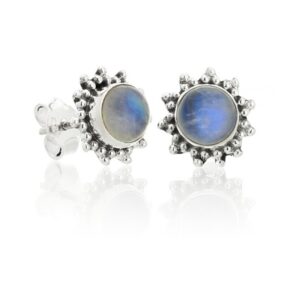 Pendientes Piedra Luna plata