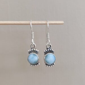 Pendientes Larimar en plata