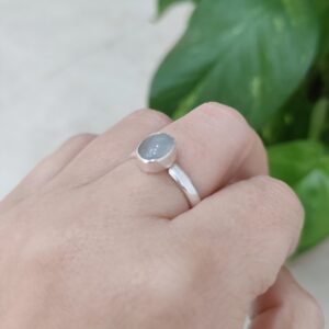 Anillo Aguamarina ajustable.