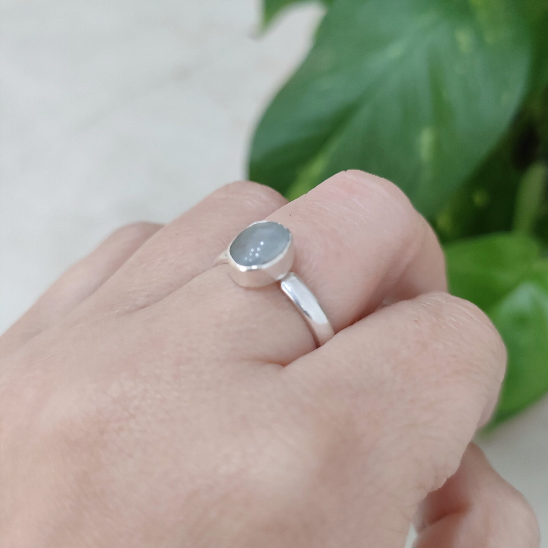 Anillo Aguamarina ajustable.