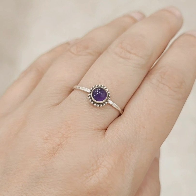 Anillo Amatista plata. Tallas