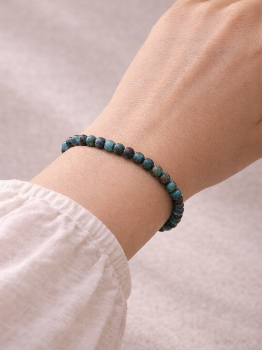 Pulsera Crisocola-Calma y Expresión- Muñeca pequeña
