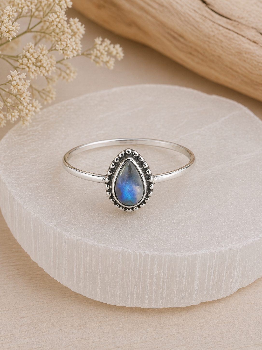 Anillo Labradorita gota- Intuición, Protección - Imagen 2