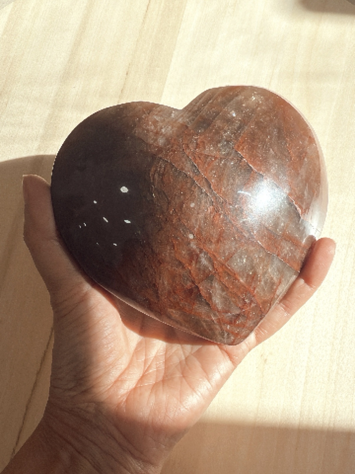 Corazón Cuarzo Hematoide Fuego - Imagen 3