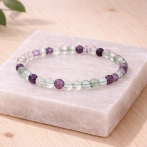 Pulsera Fluorita-Calridad y Enfoque- Muñeca pequeña