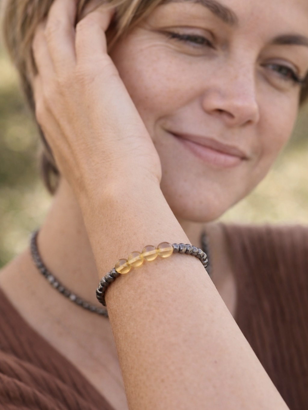 Pulsera Pirita y Citrino – Abundancia y Energía de Acción - Imagen 3