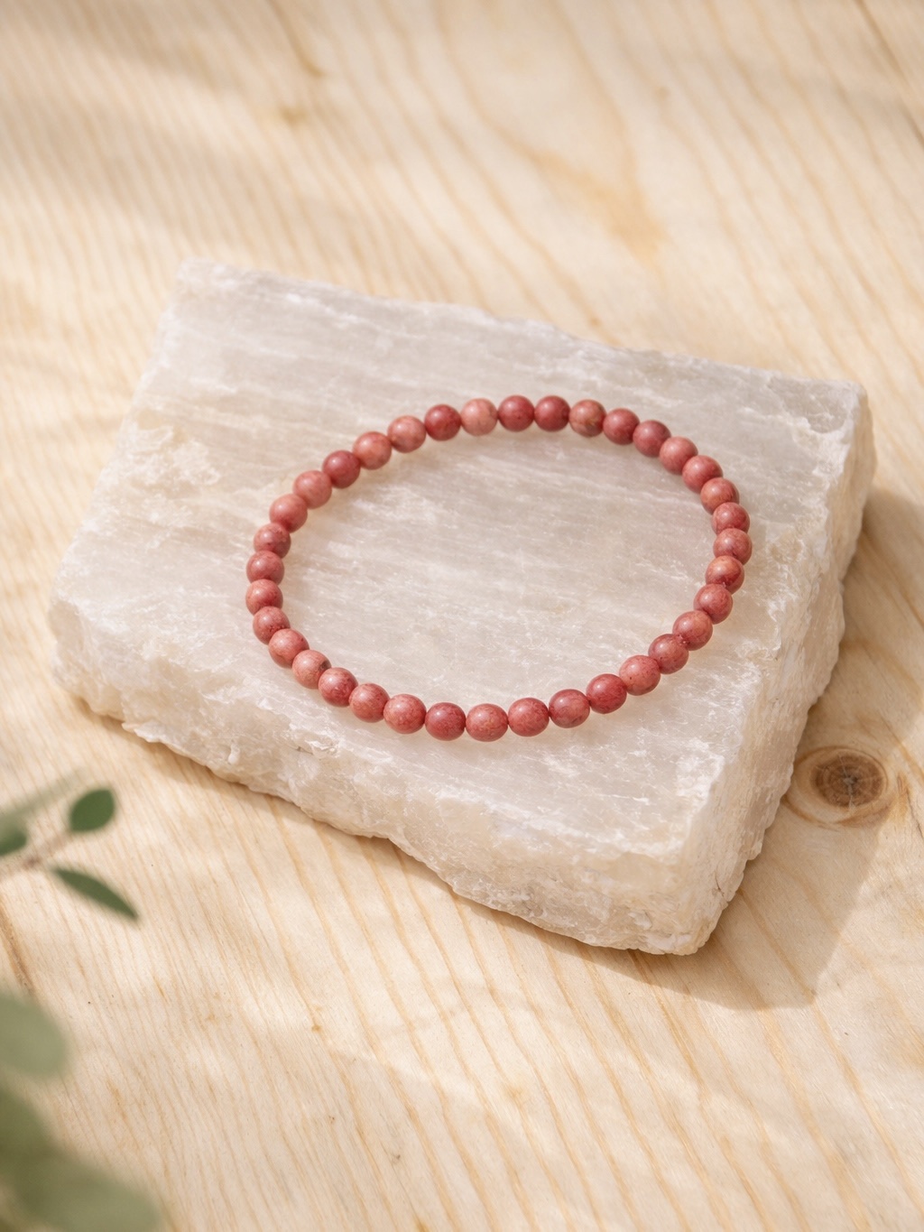 Pulsera Rodonita-Equilibrio emocional- Muñeca pequeña