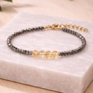 Pulsera Pirita y Citrino – Abundancia y Energía de Acción