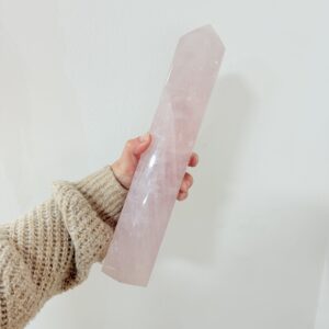 Punta Cuarzo Rosa XXL. Pieza única