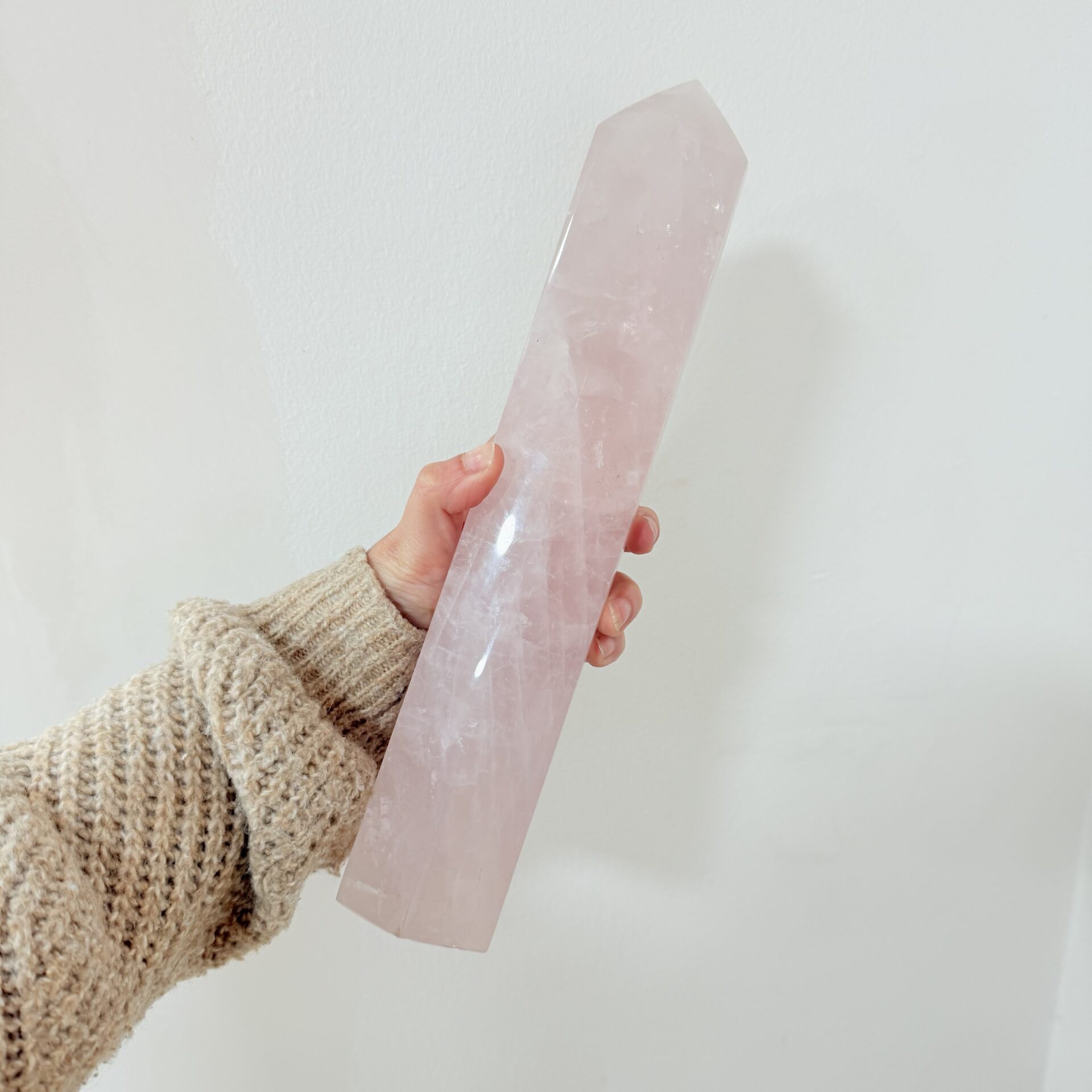 Punta Cuarzo Rosa XXL. Pieza única