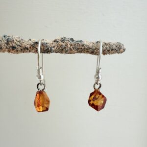 Pendientes Ámbar facetados