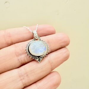 Colgante Piedra Luna plata