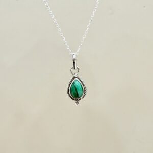 Colgante Malaquita en plata