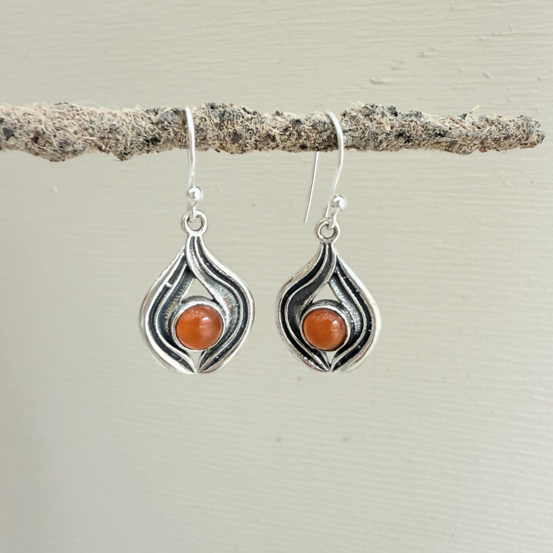Pendientes Cornalina