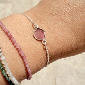Pulsera Turmalina Rosa. Pieza única