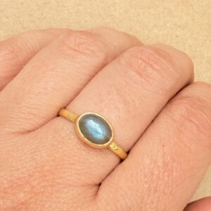 Anillo Labradorita. Talla 14 y talla 18