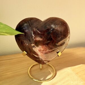 Corazón Cuarzo Hematoide Fuego
