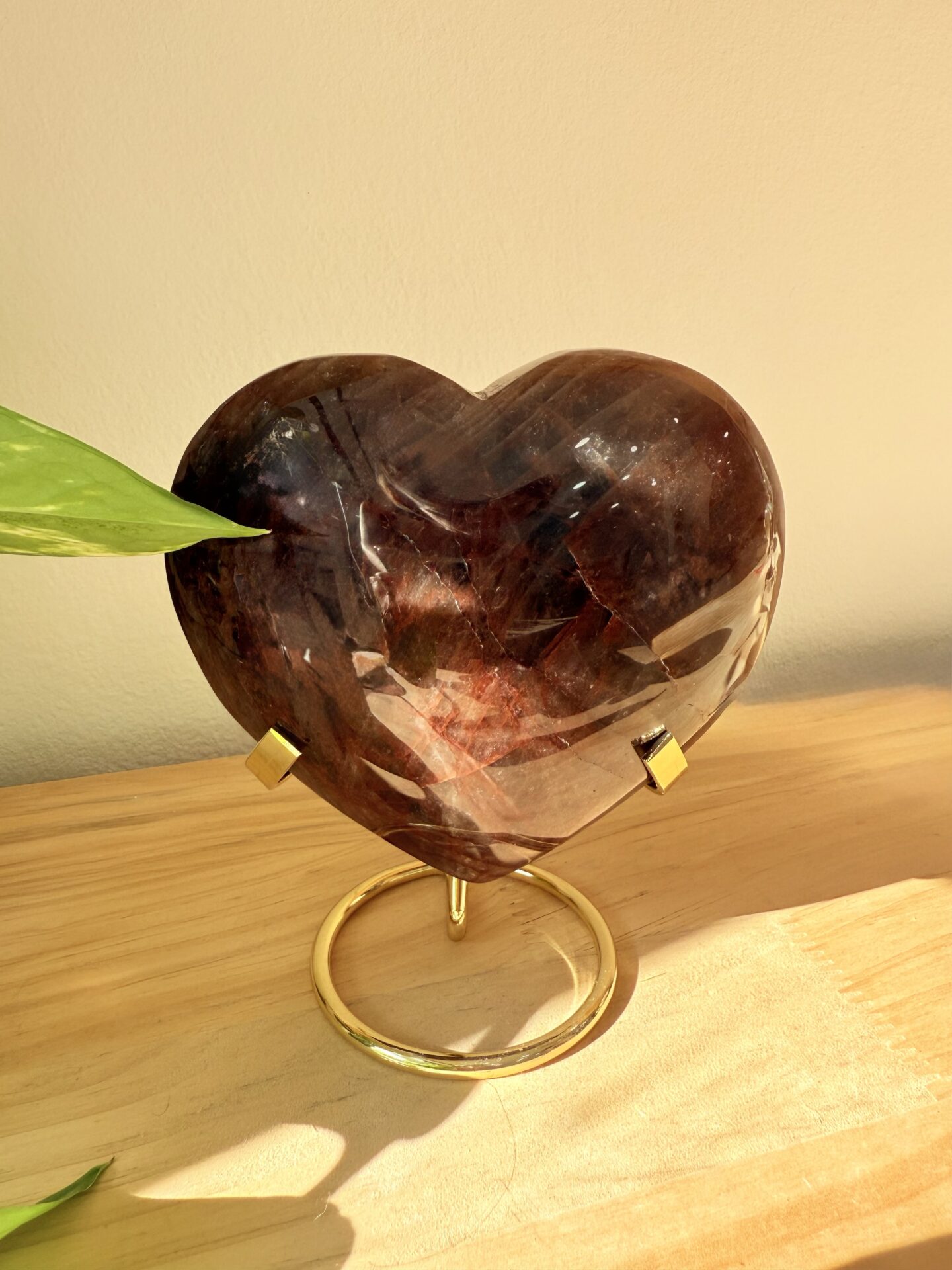 Corazón Cuarzo Hematoide Fuego