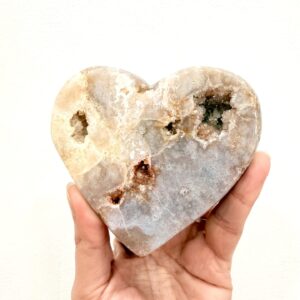 Corazón Amatista Lavanda-Rosa
