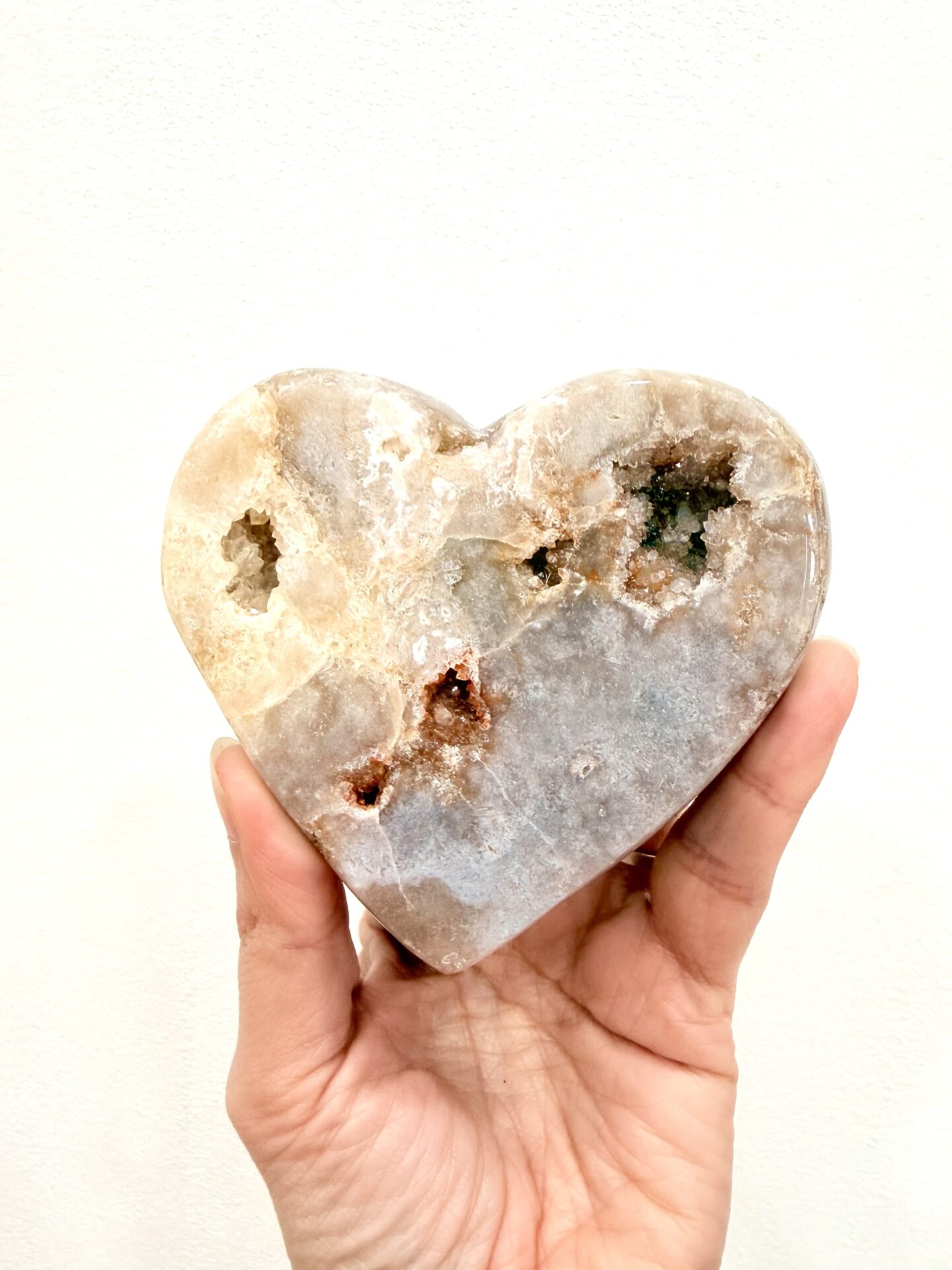 Corazón Amatista Lavanda-Rosa