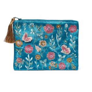 Bolsa de Terciopelo bordadaFlores